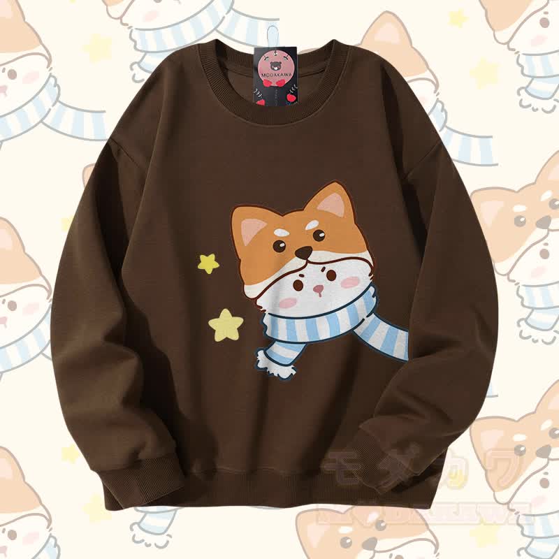 MODAKAWA Schal Katzenmotiv Partner-Sweatshirt Unisex - Braun - 5XL - image 2