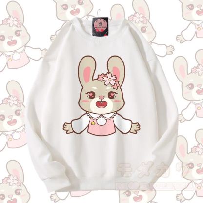 MODAKAWA Niedliches Unisex-Sweatshirt mit Tiermotiv für Paare - Weiß - 5XL - image 7