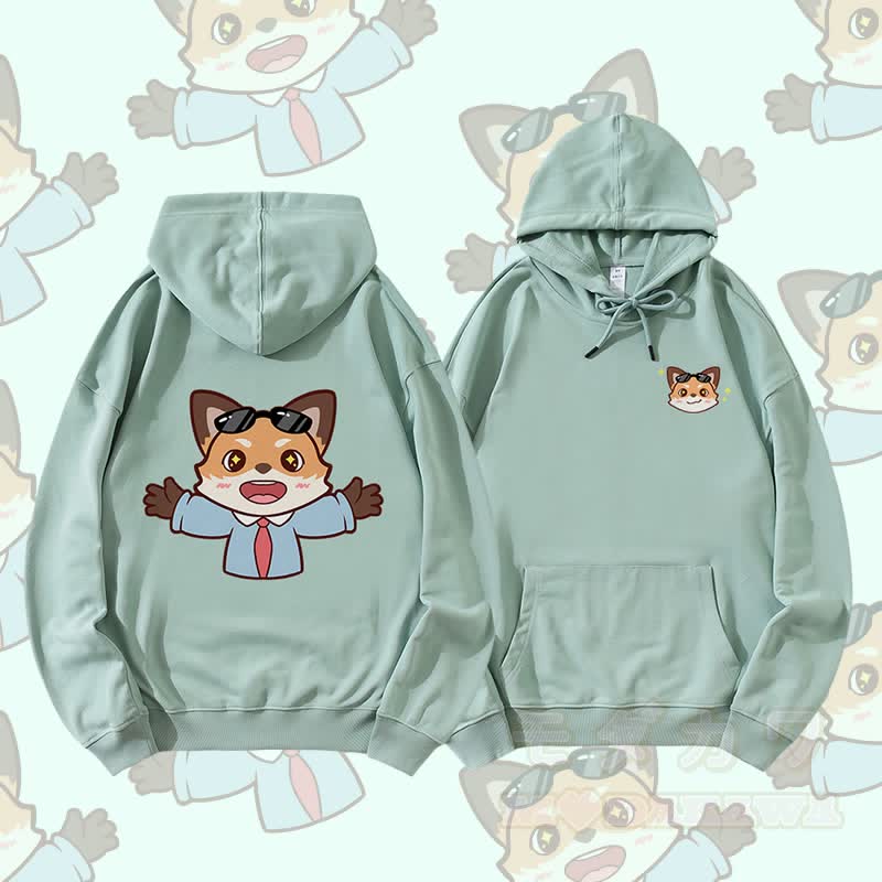 MODAKAWA Niedlicher Partner-Hoodie mit Tiermotiv - Grün - 5XL - image 2