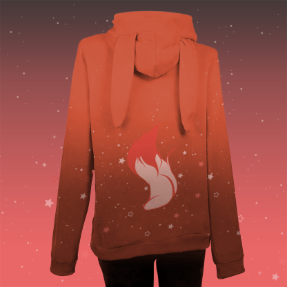 MODAKAWA Kapuzenpullover mit niedlichem Fuchs-Motiv und Hasenohren - image 3