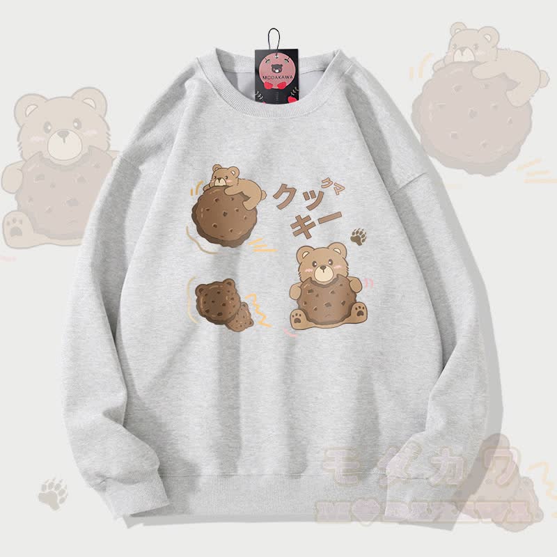 MODAKAWA Cookie Bear Graphic Unisex Sweatshirt - Grau - 5XL - image 2