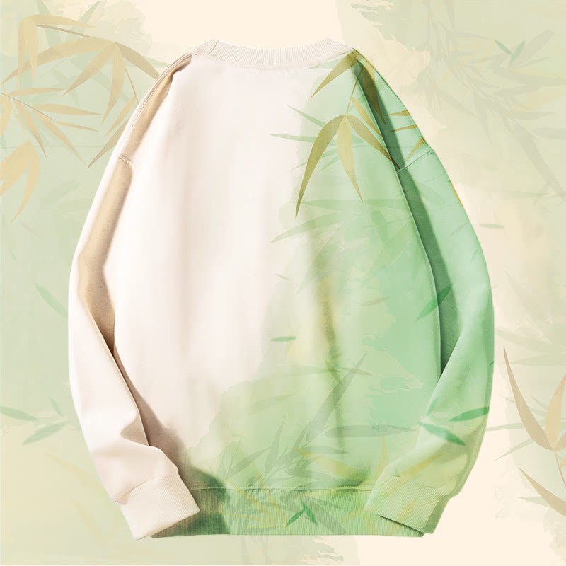 MODAKAWA Unisex-Sweatshirt mit Bambus-Farbverlauf und Allover-Print - image 3