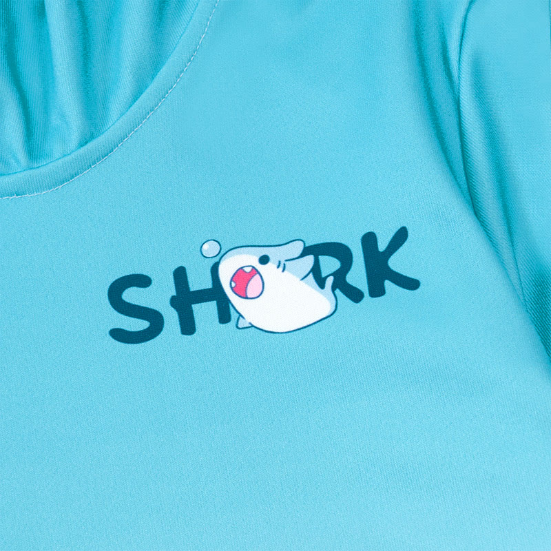 MODAKAWA Kapuzenpulloverkleid mit Farbverlauf und Hai-Motiv sowie Seitentaschen - image 3