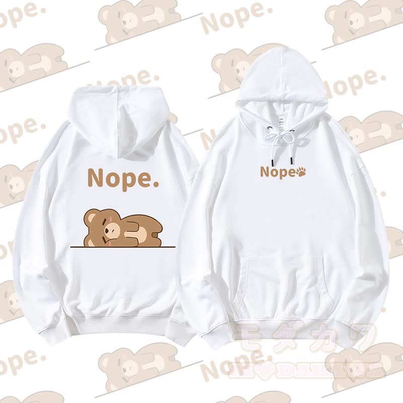 MODAKAWA Bären-Streetwear-Pullover-Hoodie mit Grafikmotiv - Weiß - 5XL - image 6