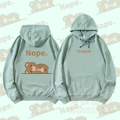 MODAKAWA Bären-Streetwear-Pullover-Hoodie mit Grafikmotiv - Grün - 5XL - image 1