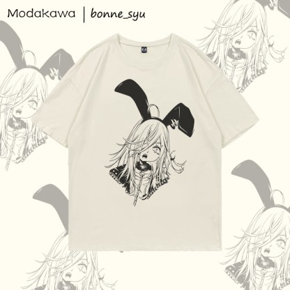 MODAKAWA X bonne_syu Gothic Bunny Girl Grafik-T-Shirt - Beige - 5XL - image 1
