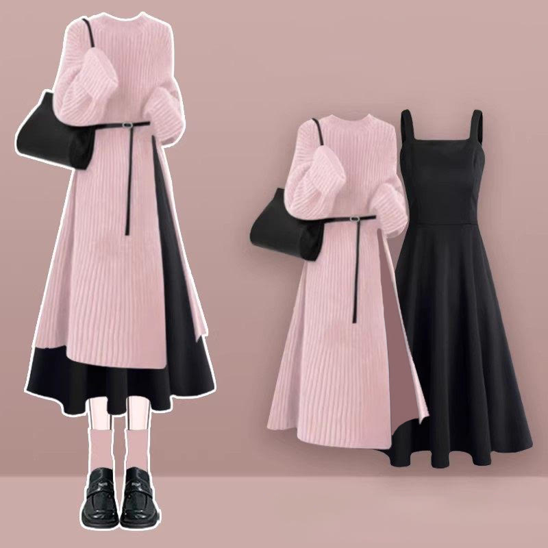 Strickkleid, Unterkleid, passendes Outfit - Set - XL - image 1