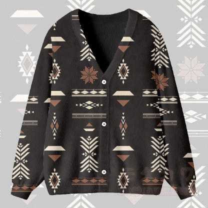 MODAKAWA Cardigan-Top mit geometrischem Muster - Schwarz - 4XL - image 3