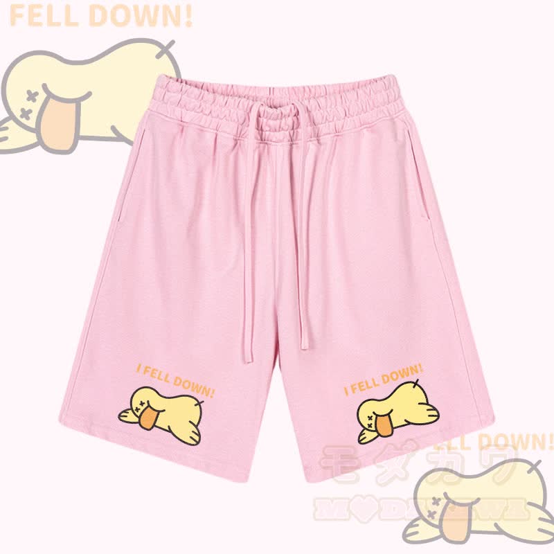 MODAKAWA I FELL DOWN Duck Graphic Drawstring Shorts - Rosa - 2XL - image 2