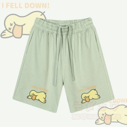 MODAKAWA I FELL DOWN Duck Graphic Drawstring Shorts - Grün - 2XL - image 1