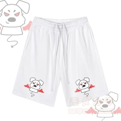 MODAKAWA Devil Puppy Grafik-Shorts mit Kordelzug - Weiß - 2XL - image 2
