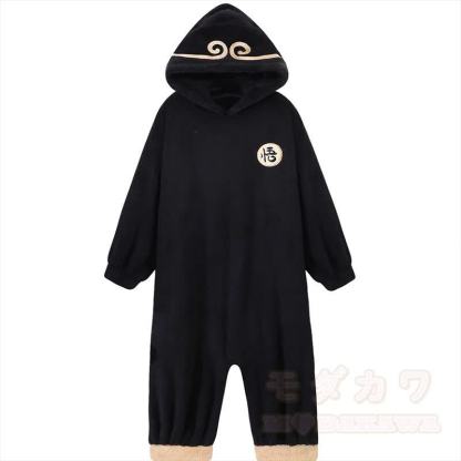 Plüsch-Kapuzen-Einteiler mit Buchstabenstickerei - Pyjama - 2XL - image 2