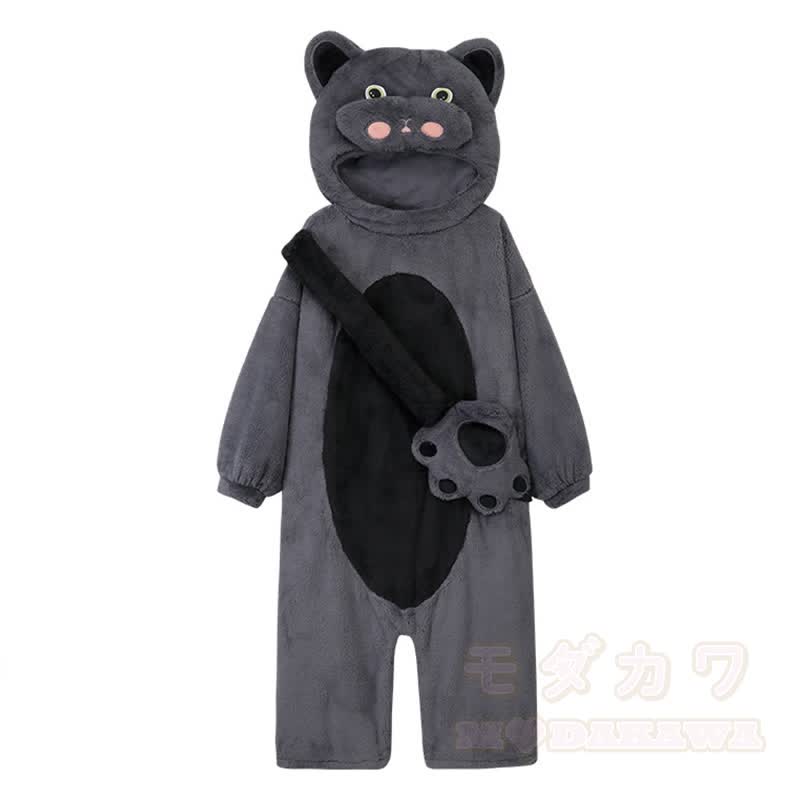 Nilpferd-Plüsch-Kapuzen-Einteiler-Schlafanzug - Pyjama - 2XL - image 2