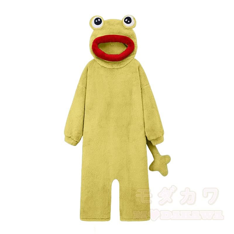 Verspielter Frosch Plüsch-Kapuzen-Einteiler-Schlafanzug - Pyjama - 2XL - image 2