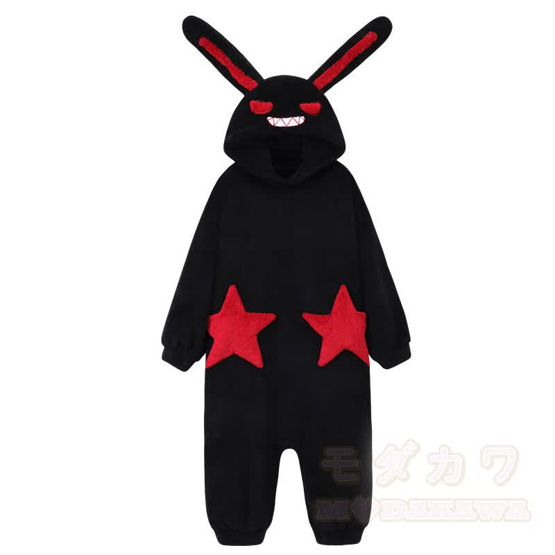 Sternenhasen-Plüsch-Kapuzen-Einteiler-Schlafanzug - Pyjama - 2XL - image 2