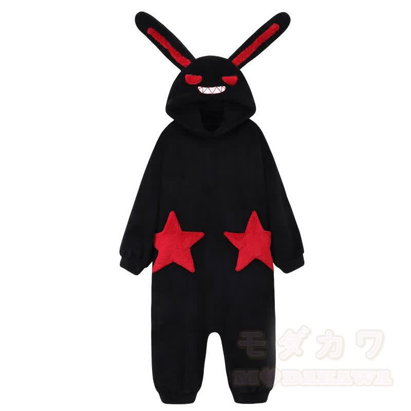 Sternenhasen-Plüsch-Kapuzen-Einteiler-Schlafanzug - Pyjama - 2XL - image 2