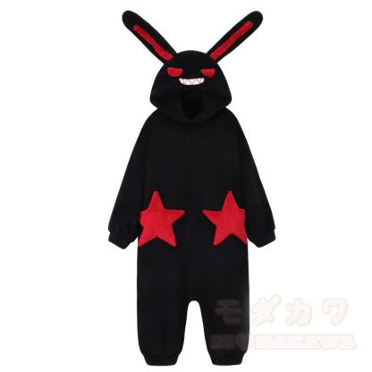 Sternenhasen-Plüsch-Kapuzen-Einteiler-Schlafanzug - Pyjama - 2XL - image 2