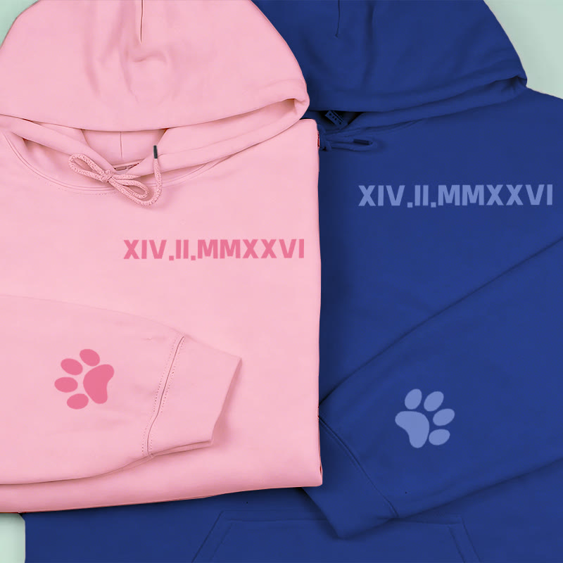 MODAKAWA Streetwear Pullover Hoodie mit Buchstabenpfoten-Grafik - image 1