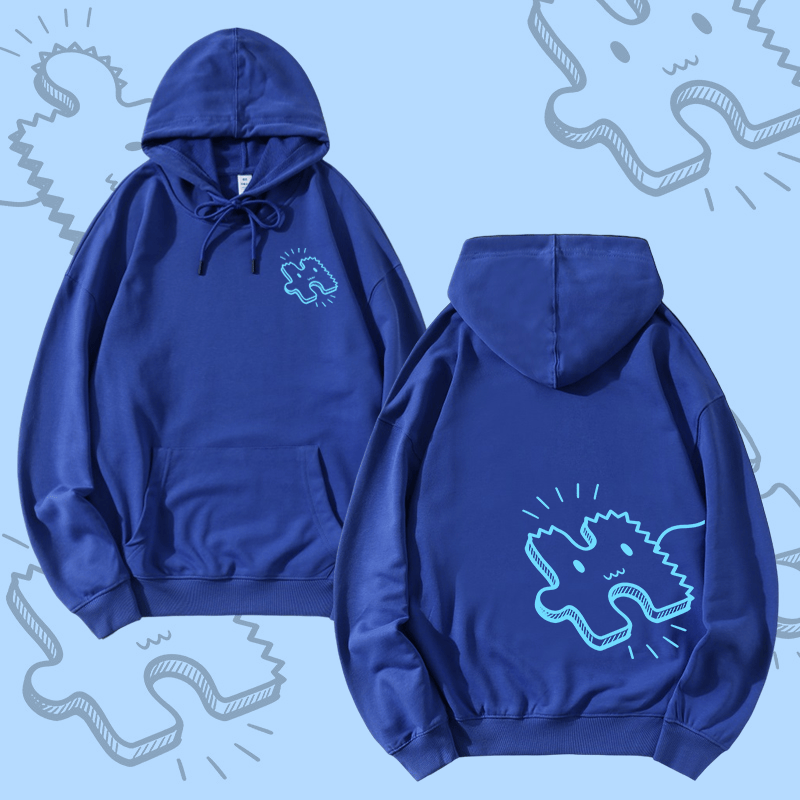 MODAKAWA Puzzle Graphic Partner-Hoodie - Royal Blue - 5XL - image 4