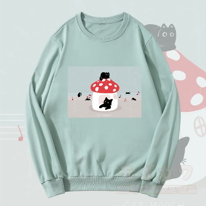 MODAKAWA Unisex-Sweatshirt mit Katzenmotiv - Grün - 5XL - image 2