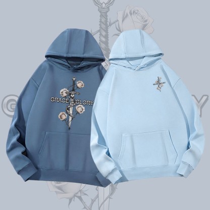 MODAKAWA GRACE GLORY Gothic Rose Sword Graphic Heavyweight Hoodie - image 1