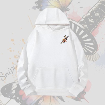 MODAKAWA Schmetterlingsschwert-Grafik-Hoodie (schwer) - White - 2XL - image 7