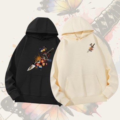 MODAKAWA Schmetterlingsschwert-Grafik-Hoodie (schwer) - image 1