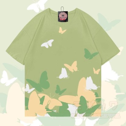 MODAKAWA T-Shirt mit Schmetterlingsgrafik-Allover-Print - image 1