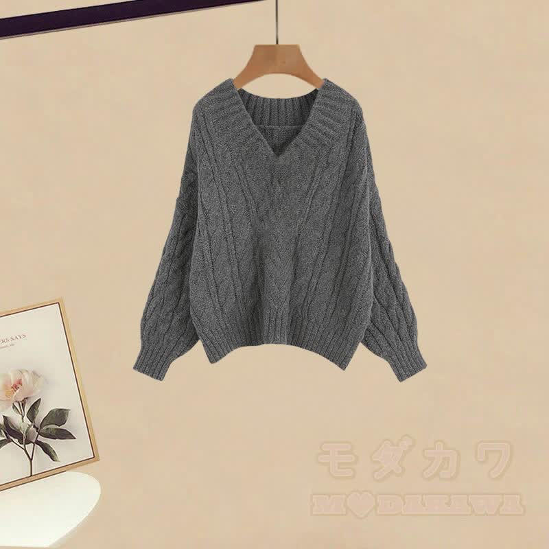 Strickpullover, weißes Kleid, passendes Outfit - Pullover (Einzeln) - XL - image 2