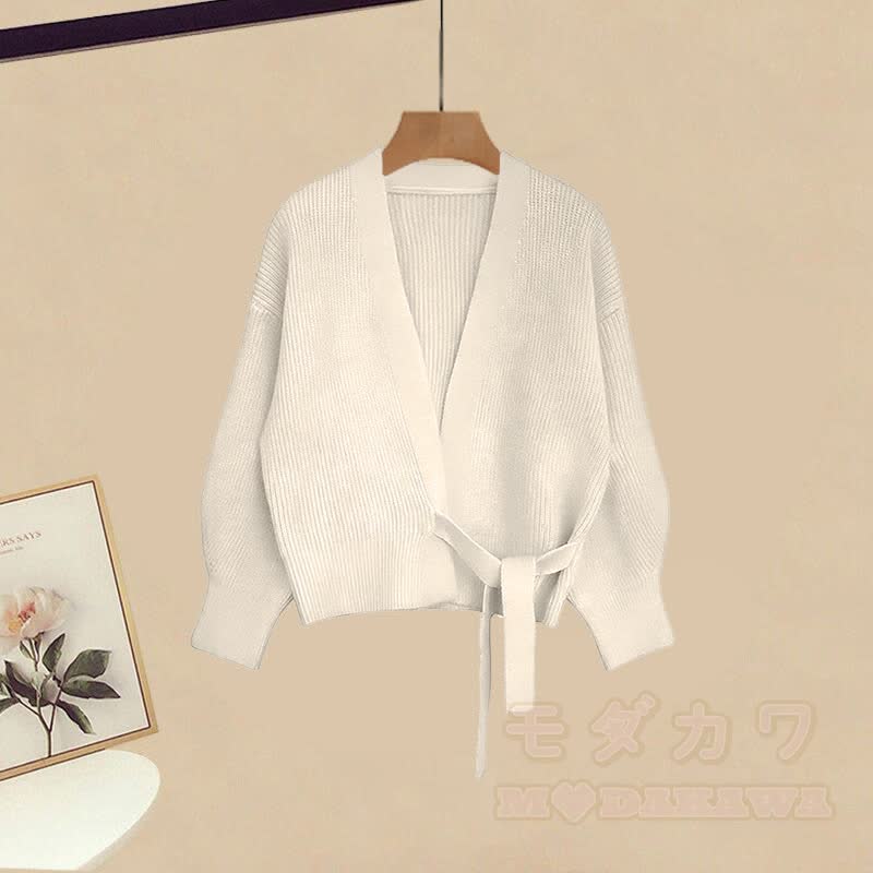 Strickpullover mit Schnürung, Ballonrock und passendes Outfit - Pullover (Einzeln) - XL - image 2