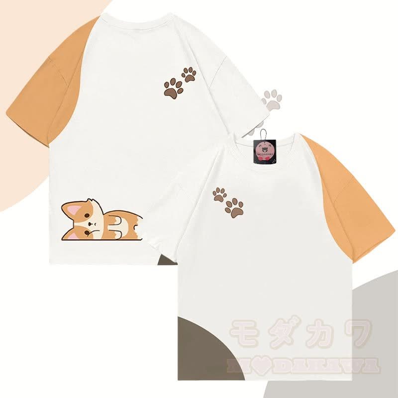 MODAKAWA T-Shirt mit Fuchs-Liegend-Grafik-Allover-Print - image 1