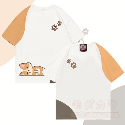 MODAKAWA T-Shirt mit Fuchs-Liegend-Grafik-Allover-Print - image 1