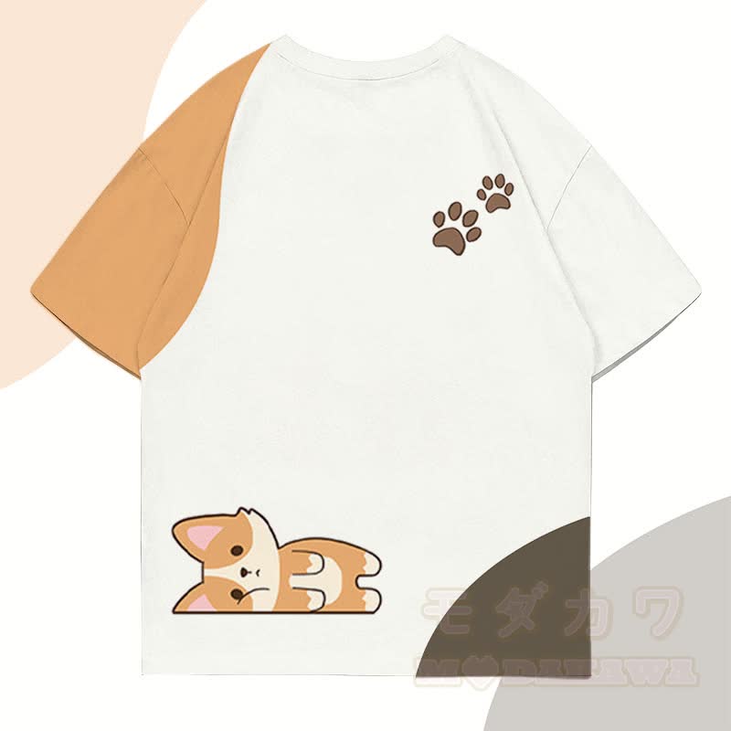 MODAKAWA T-Shirt mit Fuchs-Liegend-Grafik-Allover-Print - image 3