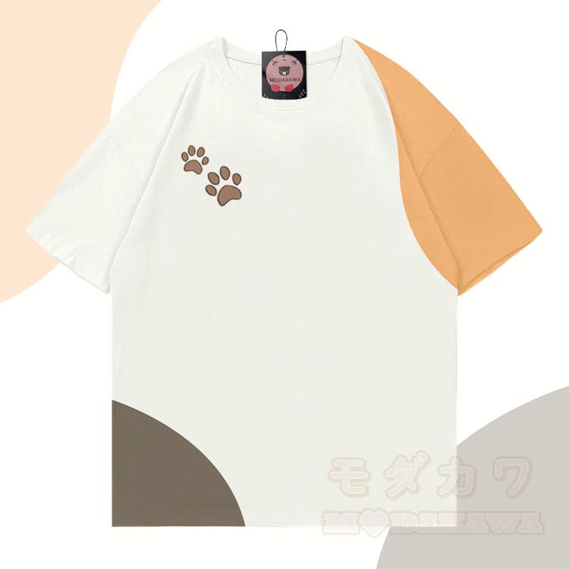 MODAKAWA T-Shirt mit Fuchs-Liegend-Grafik-Allover-Print - Beige - 5XL - image 2