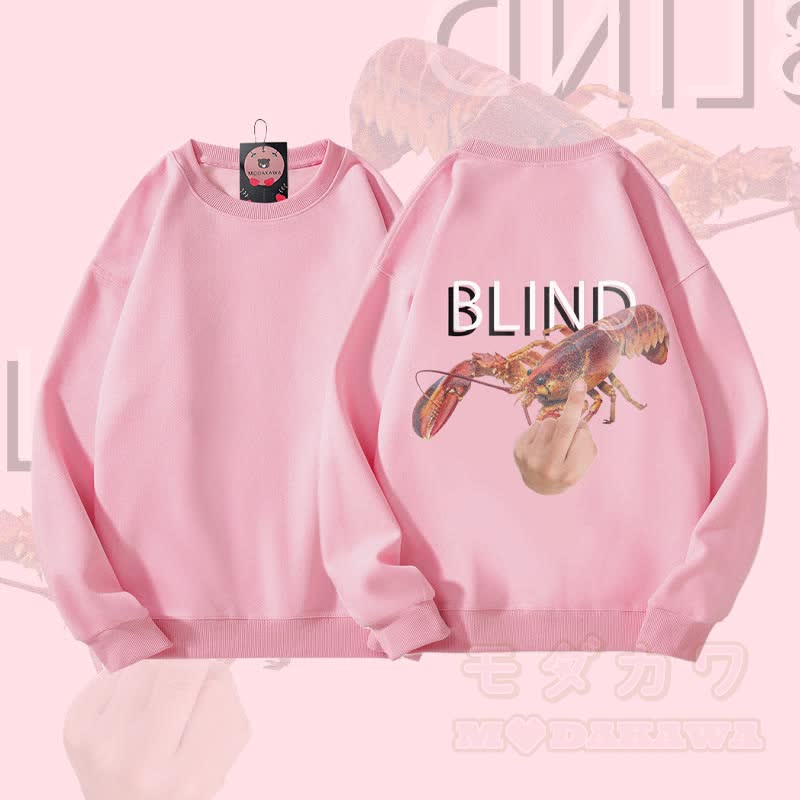 MODAKAWA Unisex-Sweatshirt mit Hummer-Motiv - Rosa - 5XL - image 2
