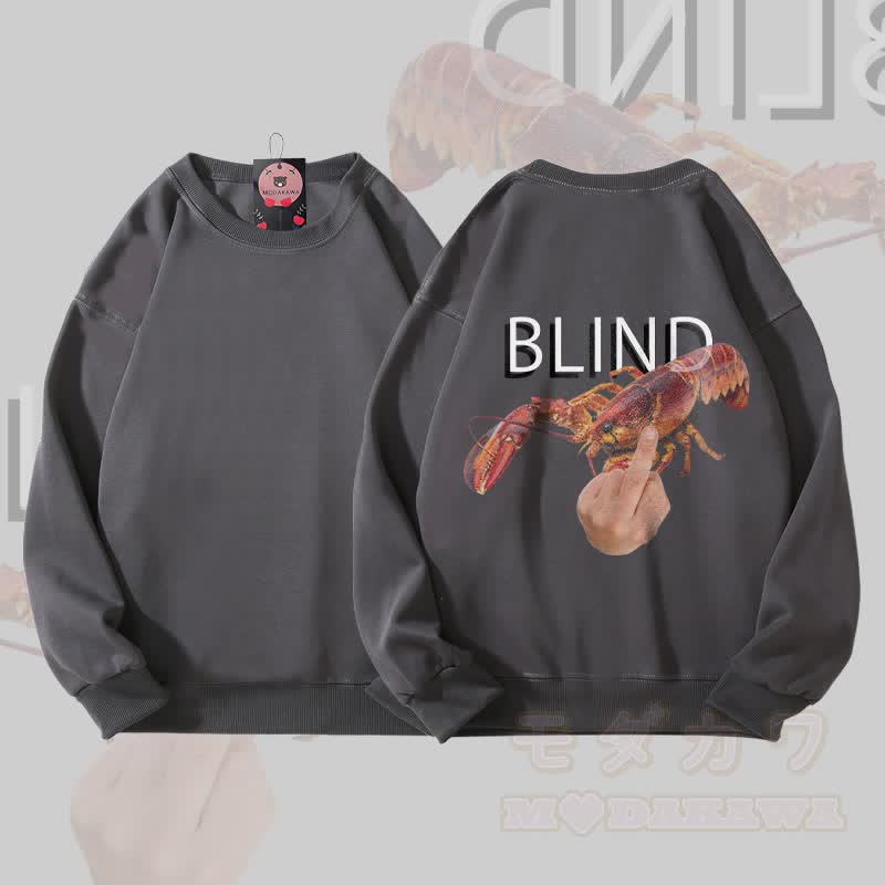MODAKAWA Unisex-Sweatshirt mit Hummer-Motiv - Dunkelgrau - 5XL - image 1