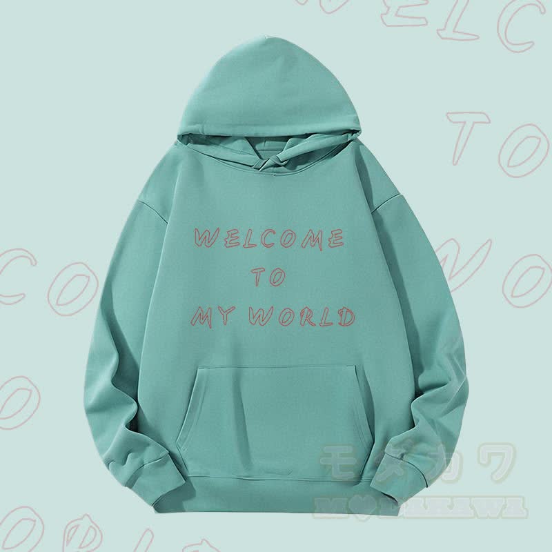 MODAKAWA WILLKOMMEN IN MEINER WELT Grafik-Hoodie (schwer) - Grün - 2XL - image 2