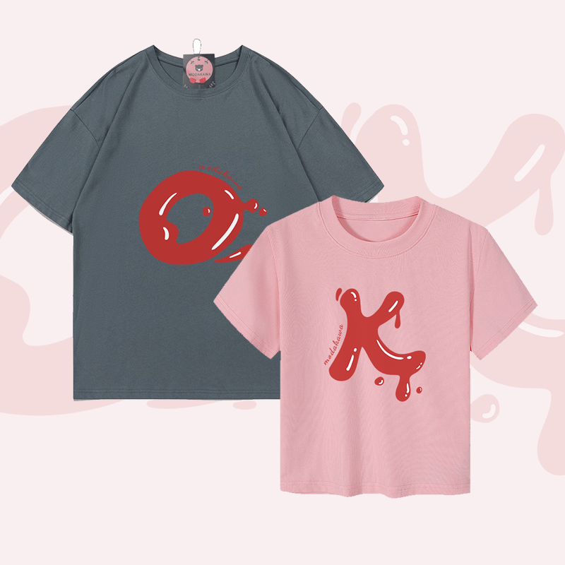 MODAKAWA OK Letter Graphic Couple Top - image 1