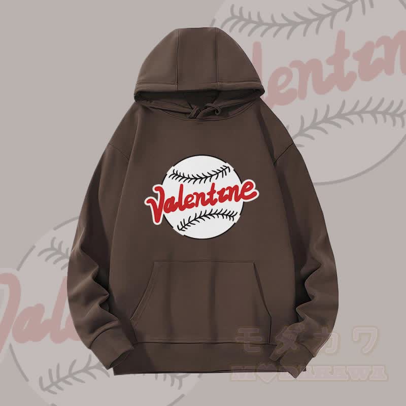 MODAKAWA VALENTINE Baseball Graphic Heavyweight Hoodie - Braun - 2XL - image 2