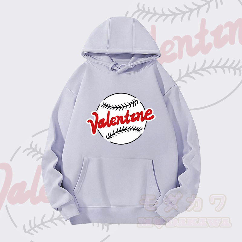 MODAKAWA VALENTINE Baseball Graphic Heavyweight Hoodie - Lila - 2XL - image 1