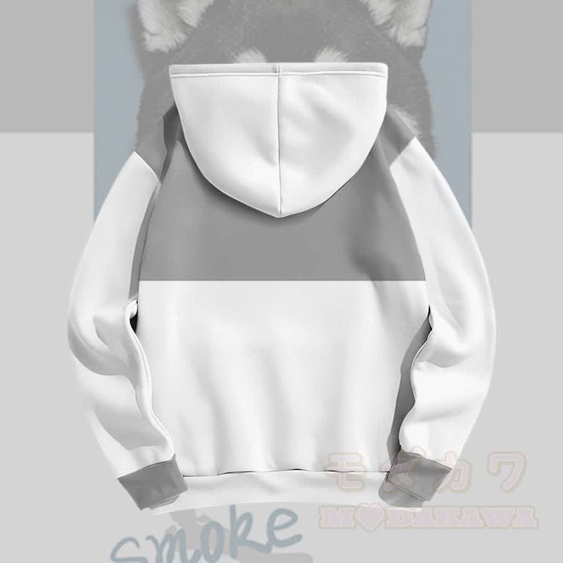 MODAKAWA Pullover-Hoodie mit Allover-Print eines rauchenden Hundes - image 5