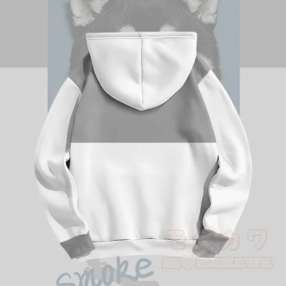 MODAKAWA Pullover-Hoodie mit Allover-Print eines rauchenden Hundes - image 5