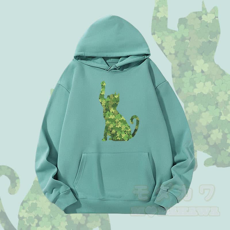 MODAKAWA Clover Cat Graphic Heavyweight Hoodie - Grün - 2XL - image 2