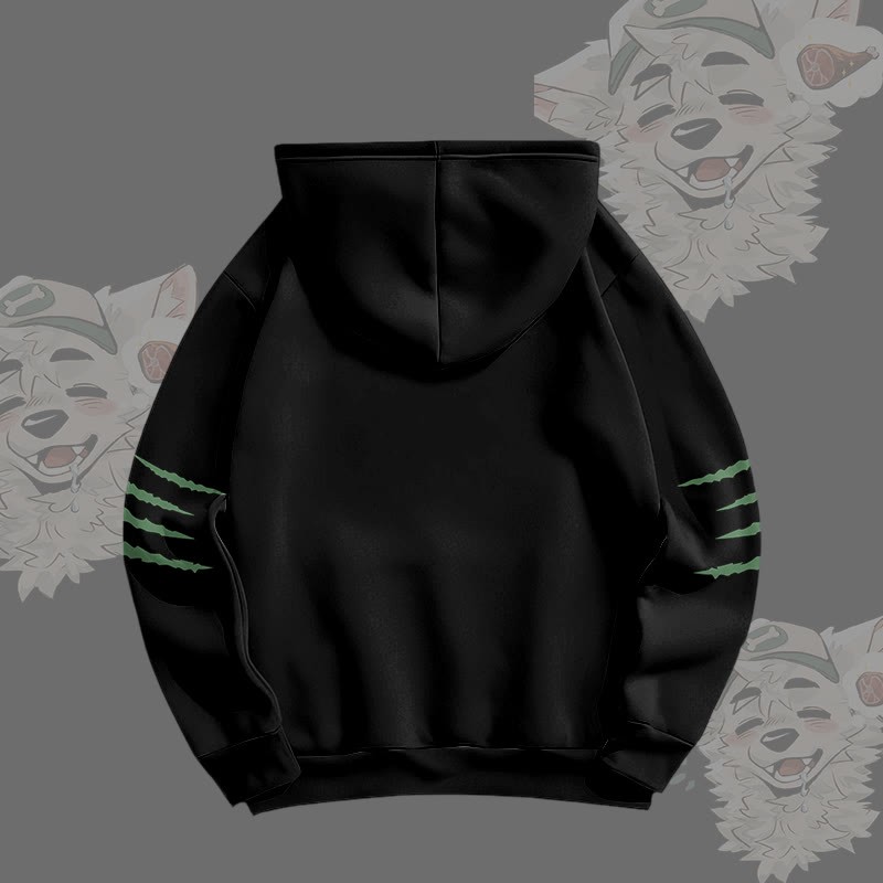 MODAKAWA X atka Fox Wants Meat Graphic All Over Print Pullover Hoodie - image 6