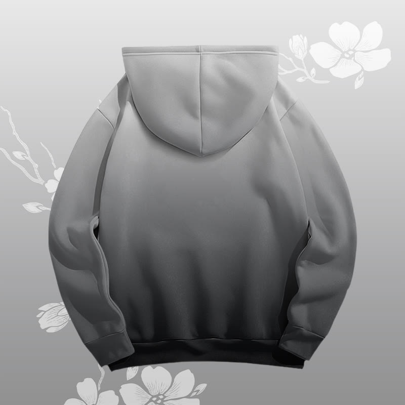 MODAKAWA Vintage Pullover Hoodie mit Pflaumenblüten-Grafik - image 5