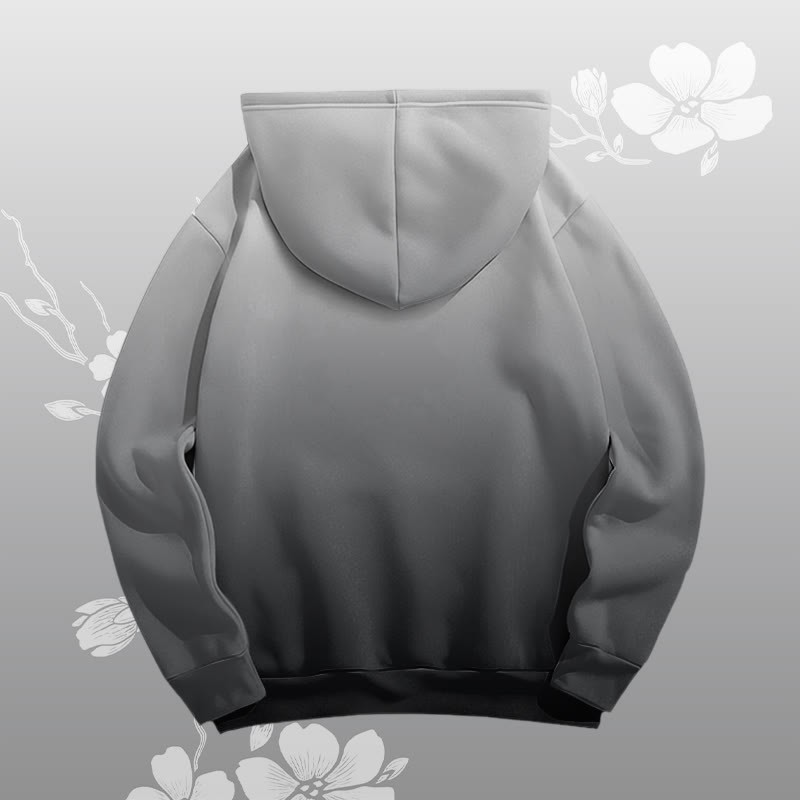 MODAKAWA Vintage Pullover Hoodie mit Pflaumenblüten-Grafik - image 5