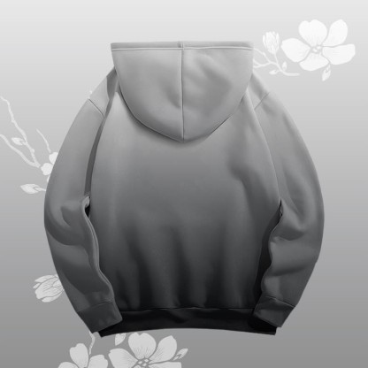 MODAKAWA Vintage Pullover Hoodie mit Pflaumenblüten-Grafik - image 5