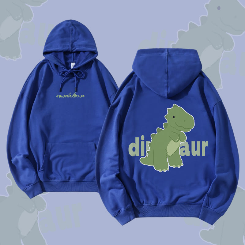MODAKAWA Niedlicher Dinosaurier-Hoodie aus Baumwollmischgewebe - Royal Blue - 5XL - image 1