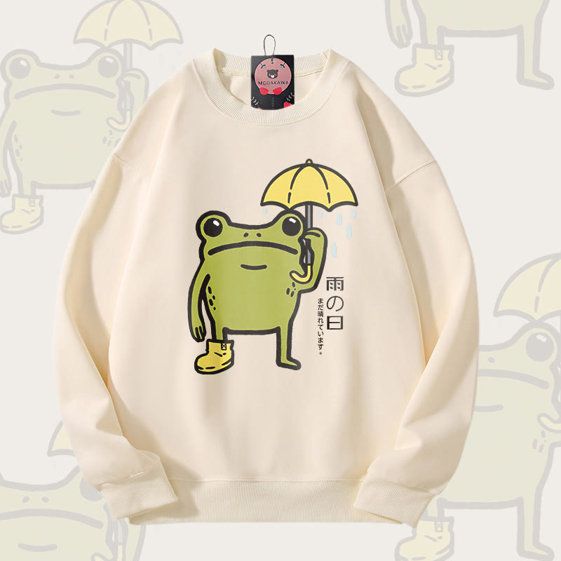 Unisex-Sweatshirt mit Froschmotiv - Beige - 5XL - image 1