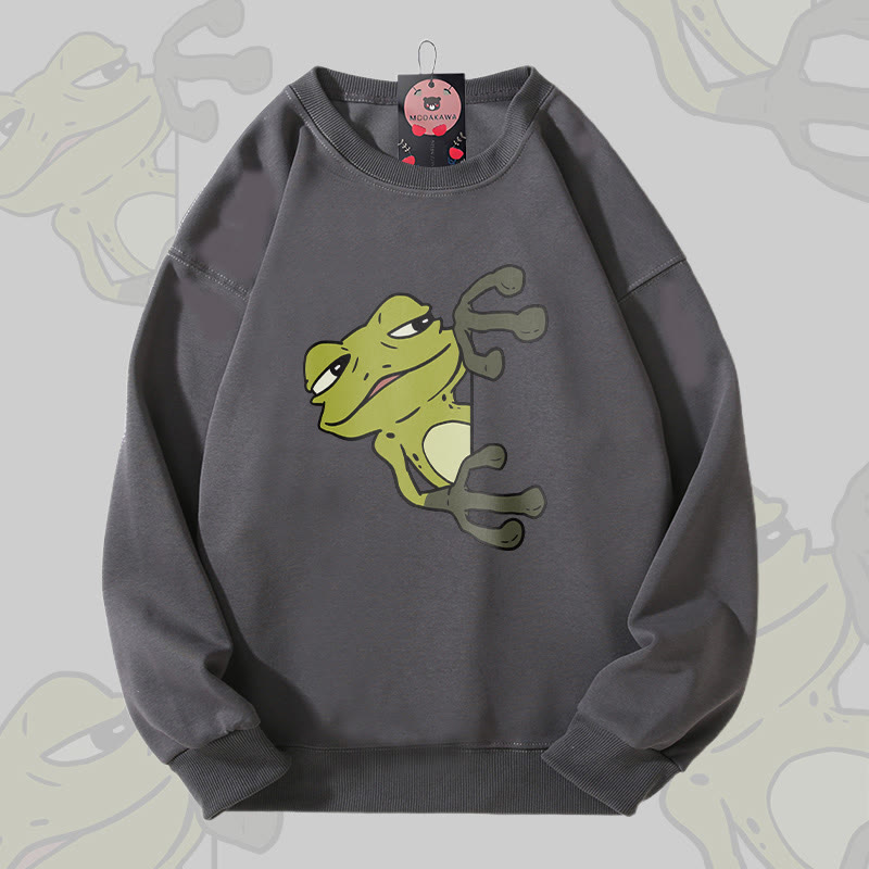 Unisex-Sweatshirt mit Froschmotiv - Dark Grey - 5XL - image 1